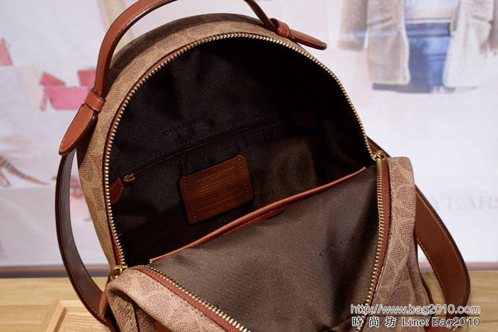 COACH蔻馳 原單coach 32754 新款 漸變色頭層牛皮雙肩包 pvc拼皮  Chz1303